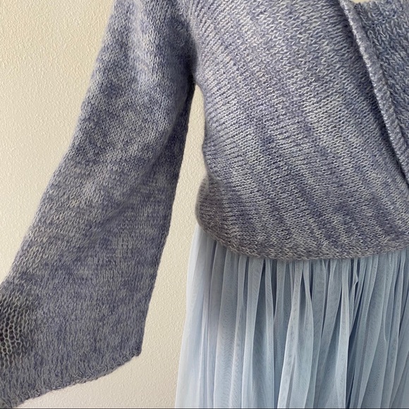 Anthropologie Maeve Layered Arasbeque Dress Blue size L - Picture 6 of 16